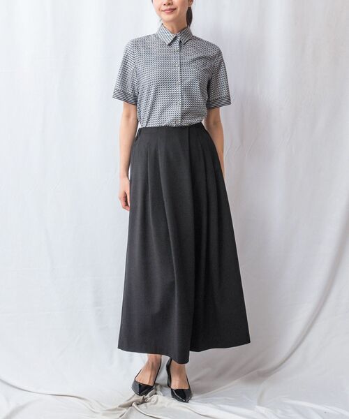 NARACAMICIE / ナラカミーチェ シャツ・ブラウス | 【NARACAMICIE】【セットアップ対応】幾何柄ボウタイ半袖ブラウス | 詳細13