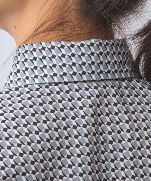 NARACAMICIE / ナラカミーチェ シャツ・ブラウス | 【NARACAMICIE】【セットアップ対応】幾何柄ボウタイ半袖ブラウス | 詳細7