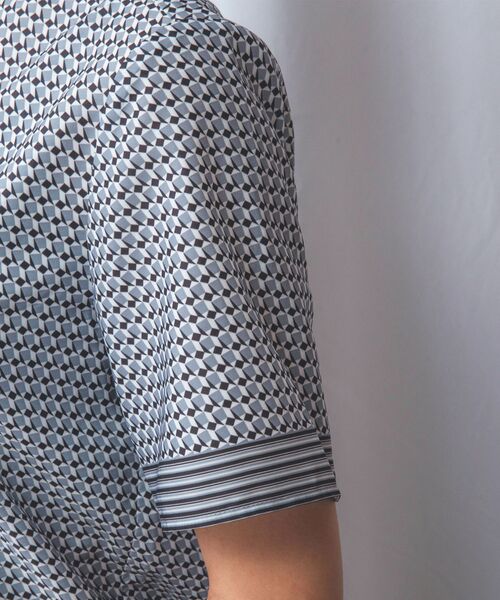 NARACAMICIE / ナラカミーチェ シャツ・ブラウス | 【NARACAMICIE】【セットアップ対応】幾何柄ボウタイ半袖ブラウス | 詳細8