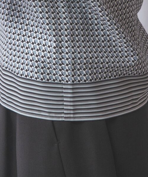 NARACAMICIE / ナラカミーチェ シャツ・ブラウス | 【NARACAMICIE】【セットアップ対応】幾何柄ボウタイ半袖ブラウス | 詳細9