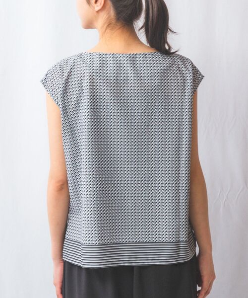 NARACAMICIE / ナラカミーチェ シャツ・ブラウス | 【NARACAMICIE】【セットアップ対応】幾何柄半袖ブラウス | 詳細5