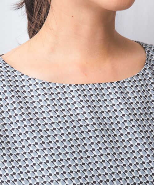 NARACAMICIE / ナラカミーチェ シャツ・ブラウス | 【NARACAMICIE】【セットアップ対応】幾何柄半袖ブラウス | 詳細6