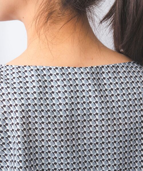 NARACAMICIE / ナラカミーチェ シャツ・ブラウス | 【NARACAMICIE】【セットアップ対応】幾何柄半袖ブラウス | 詳細7