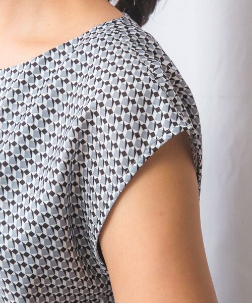 NARACAMICIE / ナラカミーチェ シャツ・ブラウス | 【NARACAMICIE】【セットアップ対応】幾何柄半袖ブラウス | 詳細8