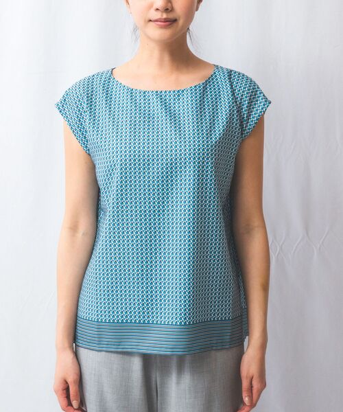 NARACAMICIE / ナラカミーチェ シャツ・ブラウス | 【NARACAMICIE】【セットアップ対応】幾何柄半袖ブラウス | 詳細13