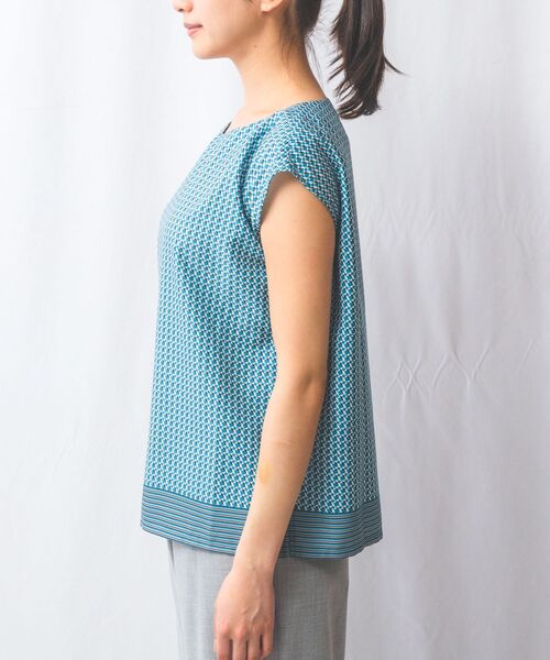 NARACAMICIE / ナラカミーチェ シャツ・ブラウス | 【NARACAMICIE】【セットアップ対応】幾何柄半袖ブラウス | 詳細14