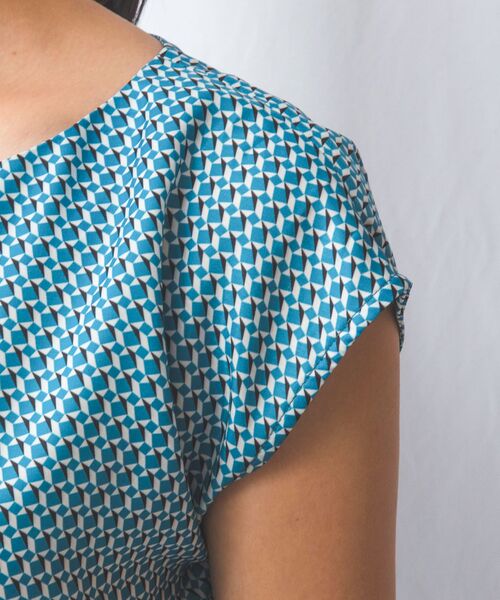 NARACAMICIE / ナラカミーチェ シャツ・ブラウス | 【NARACAMICIE】【セットアップ対応】幾何柄半袖ブラウス | 詳細18