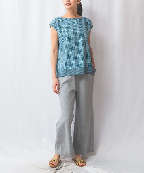 NARACAMICIE / ナラカミーチェ シャツ・ブラウス | 【NARACAMICIE】【セットアップ対応】幾何柄半袖ブラウス | 詳細21