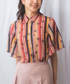 NARACAMICIE / ナラカミーチェ シャツ・ブラウス | 【NARACAMICIE】GENIUS マルチストライプ半袖ブラウス
