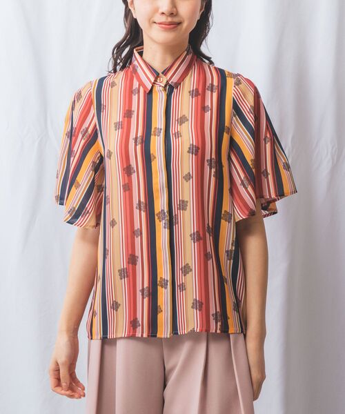 NARACAMICIE / ナラカミーチェ シャツ・ブラウス | 【NARACAMICIE】GENIUS マルチストライプ半袖ブラウス | 詳細2