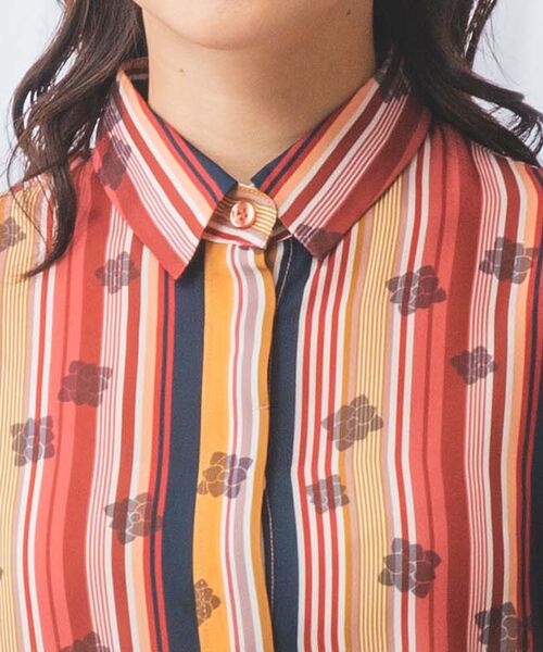 NARACAMICIE / ナラカミーチェ シャツ・ブラウス | 【NARACAMICIE】GENIUS マルチストライプ半袖ブラウス | 詳細3