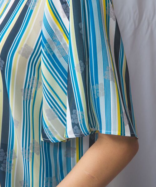NARACAMICIE / ナラカミーチェ シャツ・ブラウス | 【NARACAMICIE】GENIUS マルチストライプ半袖ブラウス | 詳細10