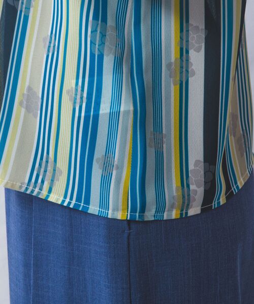 NARACAMICIE / ナラカミーチェ シャツ・ブラウス | 【NARACAMICIE】GENIUS マルチストライプ半袖ブラウス | 詳細11