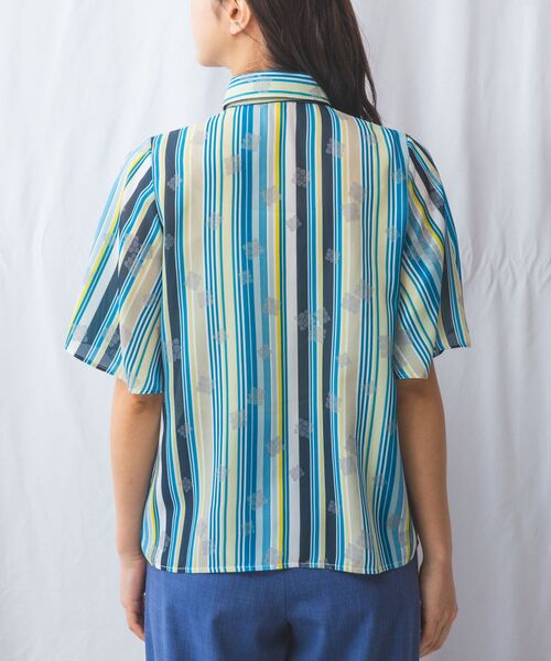 NARACAMICIE / ナラカミーチェ シャツ・ブラウス | 【NARACAMICIE】GENIUS マルチストライプ半袖ブラウス | 詳細7