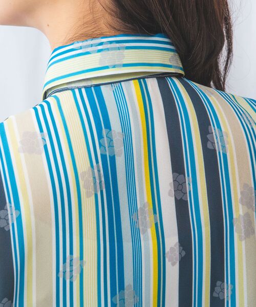 NARACAMICIE / ナラカミーチェ シャツ・ブラウス | 【NARACAMICIE】GENIUS マルチストライプ半袖ブラウス | 詳細9