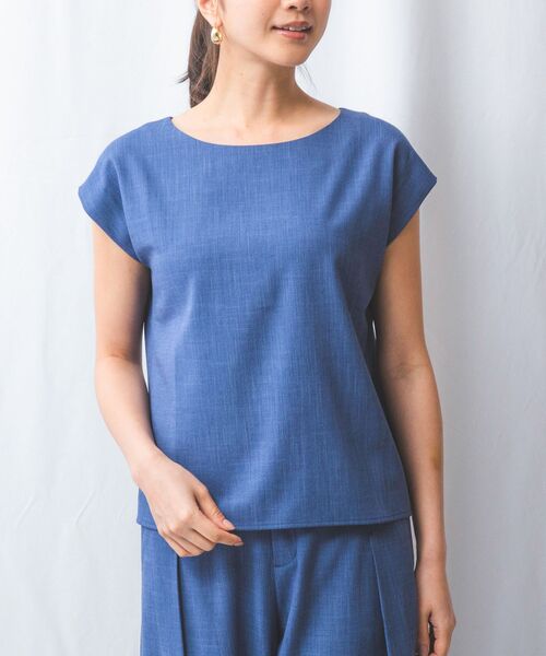 NARACAMICIE / ナラカミーチェ 【NARACAMICIE】シャンブレー半袖ブラウス NARACAMICIE】シャンブレー半袖ブラウス | ナラカミーチェ