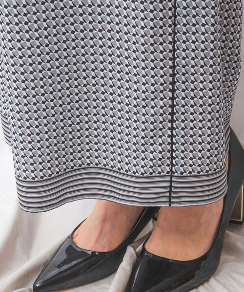 NARACAMICIE / ナラカミーチェ その他パンツ | 【NARACAMICIE】【セットアップ対応】幾何プリントフレアパンツ | 詳細7