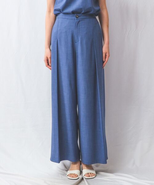 NARACAMICIE / ナラカミーチェ その他パンツ | 【NARACAMICIE】【セットアップ対応】シャンブレーワイドパンツ | 詳細11