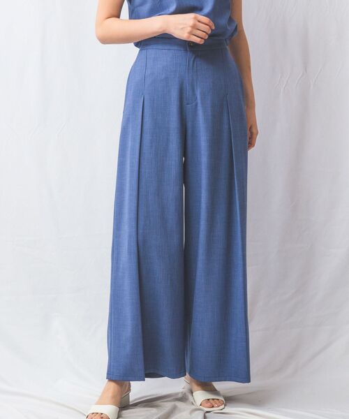 NARACAMICIE / ナラカミーチェ その他パンツ | 【NARACAMICIE】【セットアップ対応】シャンブレーワイドパンツ | 詳細14