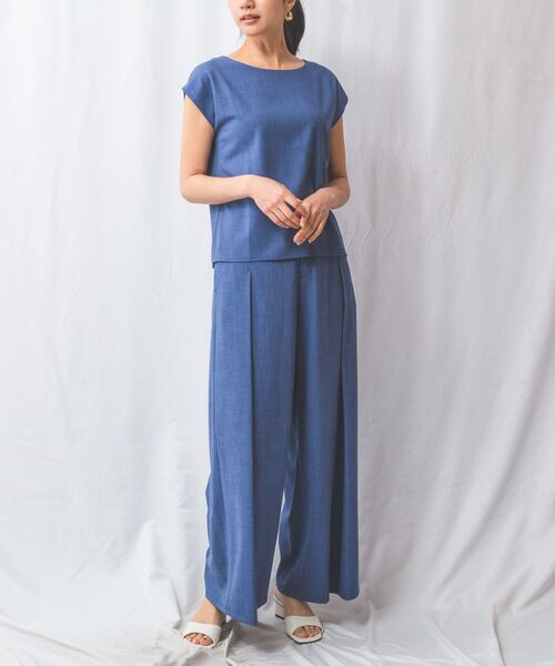 NARACAMICIE / ナラカミーチェ その他パンツ | 【NARACAMICIE】【セットアップ対応】シャンブレーワイドパンツ | 詳細19