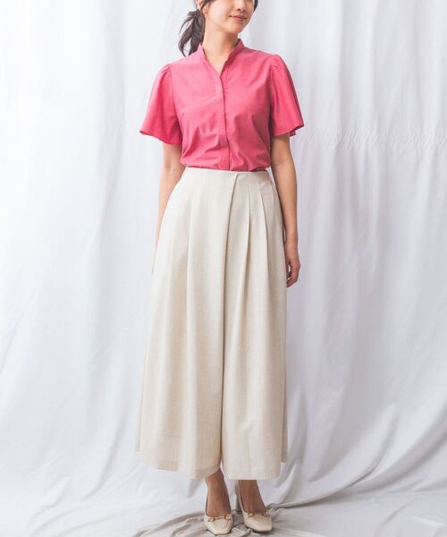 NARACAMICIE / ナラカミーチェ その他パンツ | 【NARACAMICIE】【セットアップ対応】麻調合繊ワイドパンツ | 詳細16