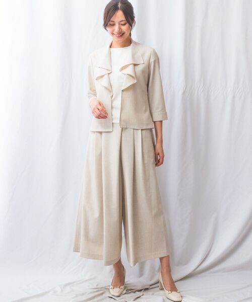 NARACAMICIE / ナラカミーチェ その他パンツ | 【NARACAMICIE】【セットアップ対応】麻調合繊ワイドパンツ | 詳細17