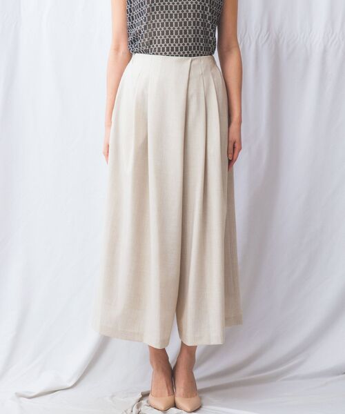 NARACAMICIE / ナラカミーチェ その他パンツ | 【NARACAMICIE】【セットアップ対応】麻調合繊ワイドパンツ | 詳細9