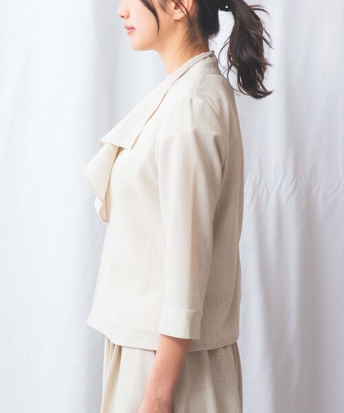 NARACAMICIE / ナラカミーチェ テーラードジャケット | 【NARACAMICIE】【セットアップ対応】麻調合繊フリルジャケット | 詳細13