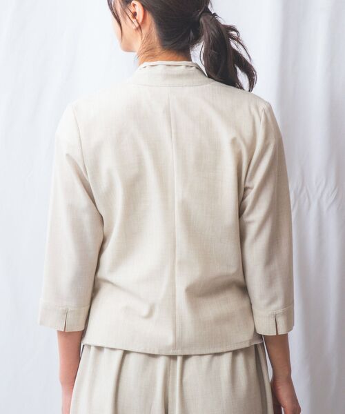 NARACAMICIE / ナラカミーチェ テーラードジャケット | 【NARACAMICIE】【セットアップ対応】麻調合繊フリルジャケット | 詳細14