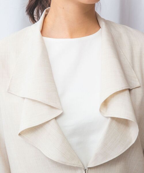 NARACAMICIE / ナラカミーチェ テーラードジャケット | 【NARACAMICIE】【セットアップ対応】麻調合繊フリルジャケット | 詳細16