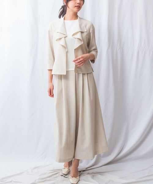 NARACAMICIE / ナラカミーチェ テーラードジャケット | 【NARACAMICIE】【セットアップ対応】麻調合繊フリルジャケット | 詳細23