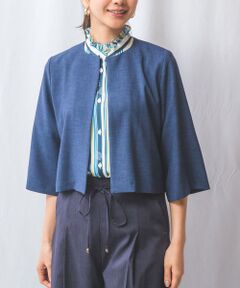 NARACAMICIE / ナラカミーチェ テーラードジャケット | 【NARACAMICIE】麻調ノーカラージャケット