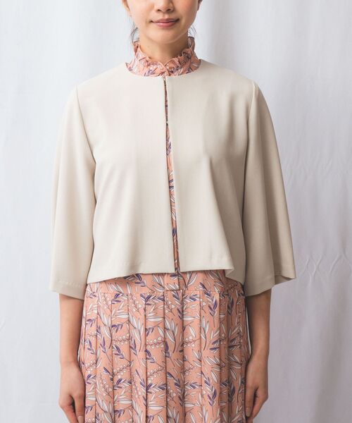 NARACAMICIE / ナラカミーチェ テーラードジャケット | 【NARACAMICIE】麻調ノーカラージャケット | 詳細1