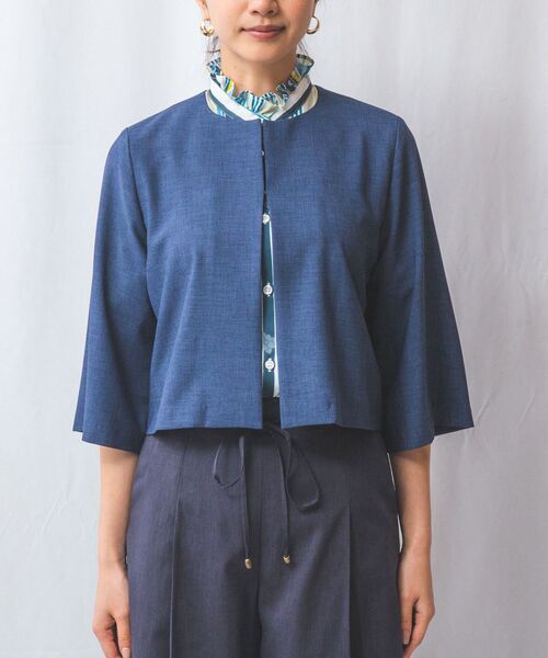 NARACAMICIE / ナラカミーチェ テーラードジャケット | 【NARACAMICIE】麻調ノーカラージャケット | 詳細10