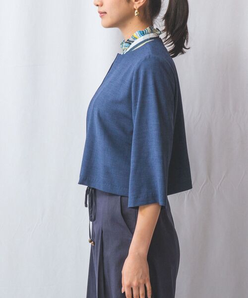 NARACAMICIE / ナラカミーチェ テーラードジャケット | 【NARACAMICIE】麻調ノーカラージャケット | 詳細11