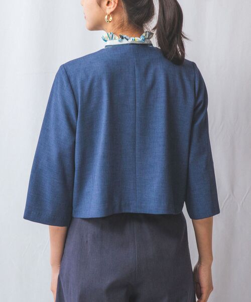 NARACAMICIE / ナラカミーチェ テーラードジャケット | 【NARACAMICIE】麻調ノーカラージャケット | 詳細12