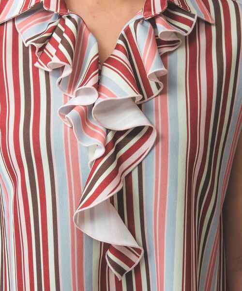 NARACAMICIE / ナラカミーチェ カットソー | 【NARACAMICIE】マルチストライプフリルカットソー | 詳細6