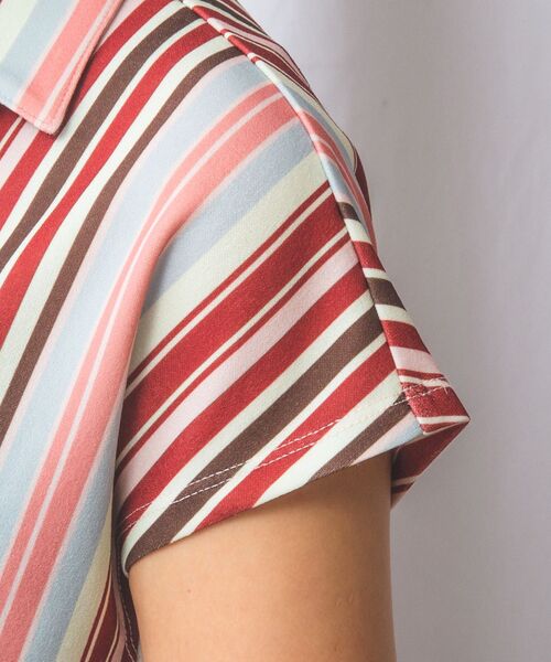 NARACAMICIE / ナラカミーチェ カットソー | 【NARACAMICIE】マルチストライプフリルカットソー | 詳細9