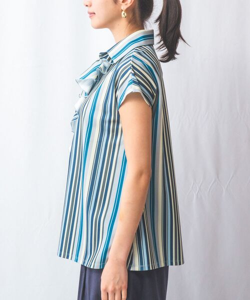 NARACAMICIE / ナラカミーチェ カットソー | 【NARACAMICIE】マルチストライプフリルカットソー | 詳細14