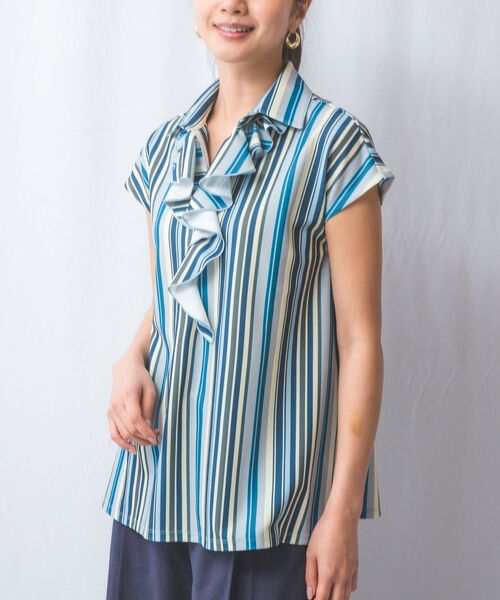 NARACAMICIE / ナラカミーチェ カットソー | 【NARACAMICIE】マルチストライプフリルカットソー | 詳細16