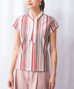 NARACAMICIE / ナラカミーチェ カットソー | 【NARACAMICIE】マルチストライプボウタイカットソー