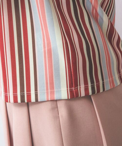 NARACAMICIE / ナラカミーチェ カットソー | 【NARACAMICIE】マルチストライプボウタイカットソー | 詳細10