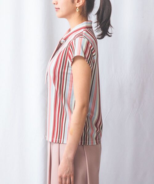 NARACAMICIE / ナラカミーチェ カットソー | 【NARACAMICIE】マルチストライプボウタイカットソー | 詳細3