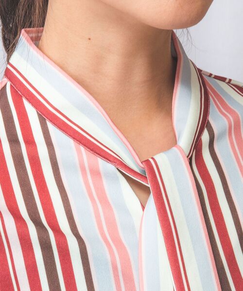NARACAMICIE / ナラカミーチェ カットソー | 【NARACAMICIE】マルチストライプボウタイカットソー | 詳細7