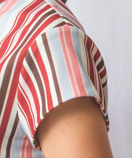 NARACAMICIE / ナラカミーチェ カットソー | 【NARACAMICIE】マルチストライプボウタイカットソー | 詳細9