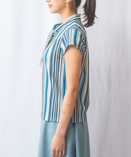 NARACAMICIE / ナラカミーチェ カットソー | 【NARACAMICIE】マルチストライプボウタイカットソー | 詳細16