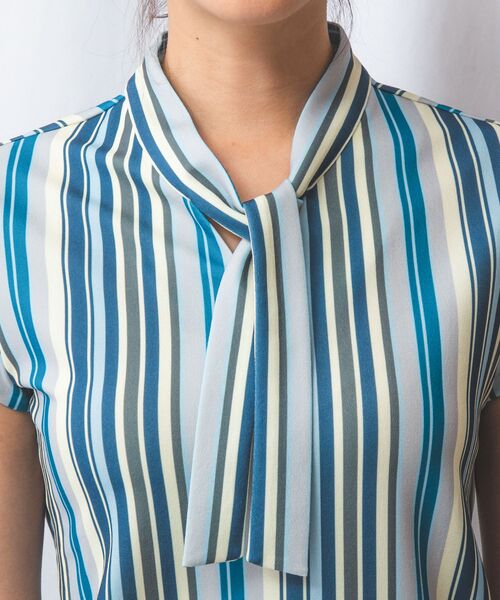 NARACAMICIE / ナラカミーチェ カットソー | 【NARACAMICIE】マルチストライプボウタイカットソー | 詳細18