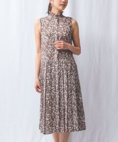 NARACAMICIE / ナラカミーチェ ロング・マキシ丈ワンピース | 【NARACAMICIE】リーフプリントプリーツワンピース