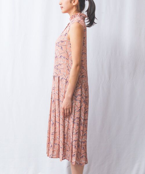 NARACAMICIE / ナラカミーチェ ロング・マキシ丈ワンピース | 【NARACAMICIE】リーフプリントプリーツワンピース | 詳細13