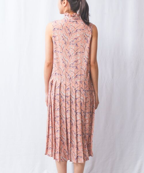 NARACAMICIE / ナラカミーチェ ロング・マキシ丈ワンピース | 【NARACAMICIE】リーフプリントプリーツワンピース | 詳細14